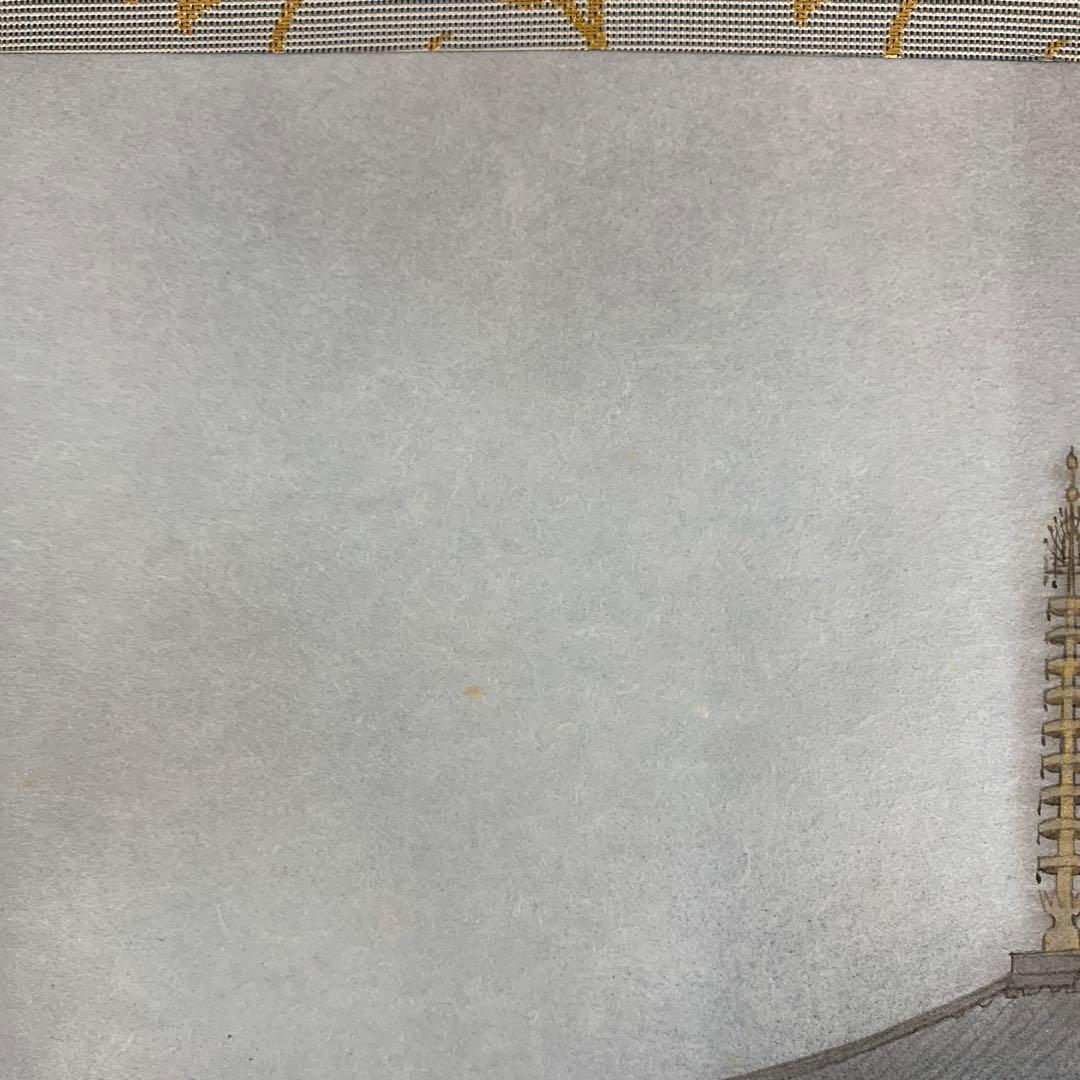 美品 掛け軸 高橋新三郎作 法輪寺 桜図 共箱 太巻き付 美術年鑑掲載