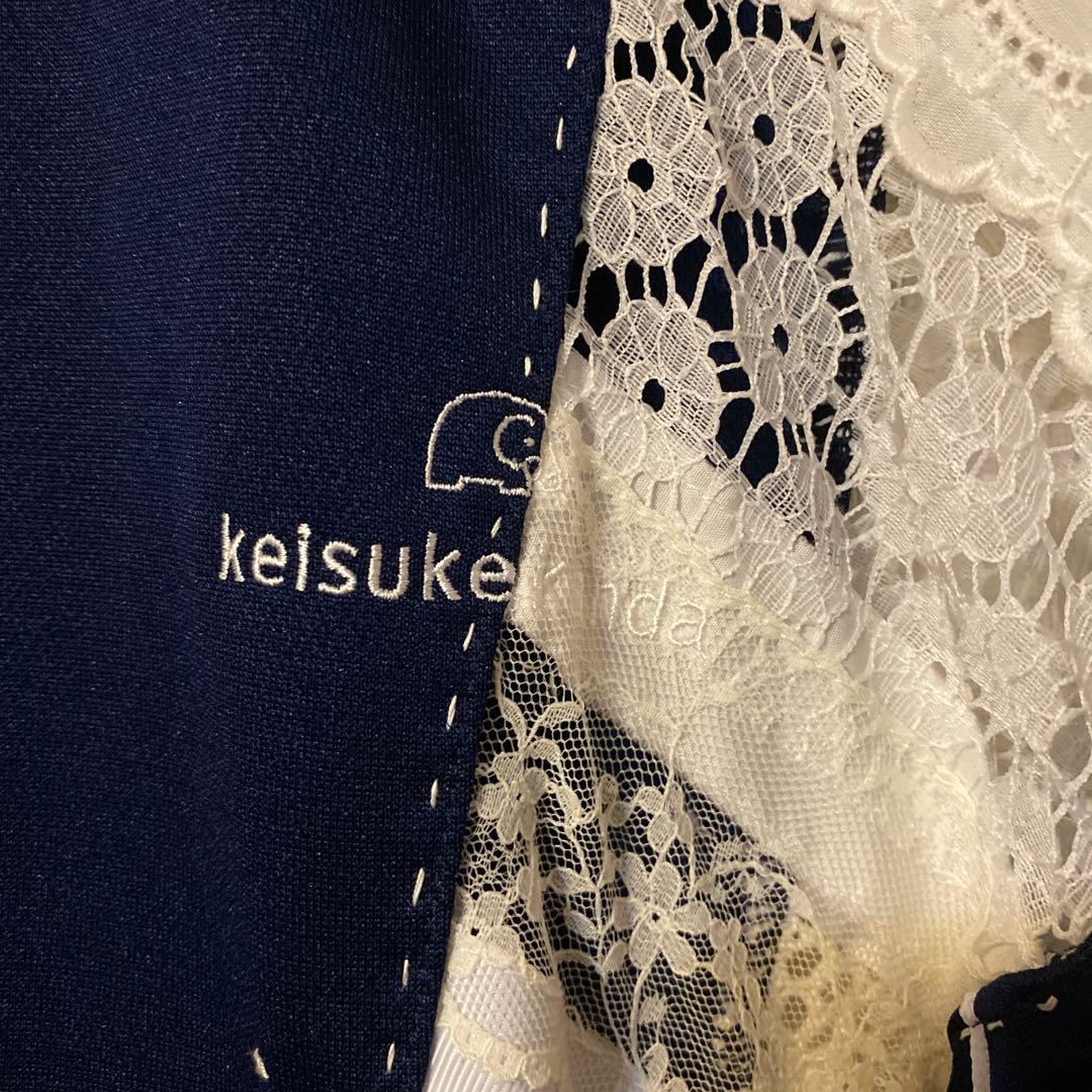 keisuke kanda 1点ものレース付きジャージ ネイビー