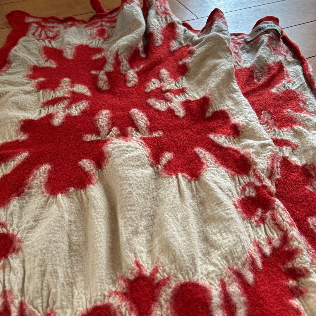 kapital 圧縮ウールマフラー　ストール　ダマスク　ハワイアンキルト