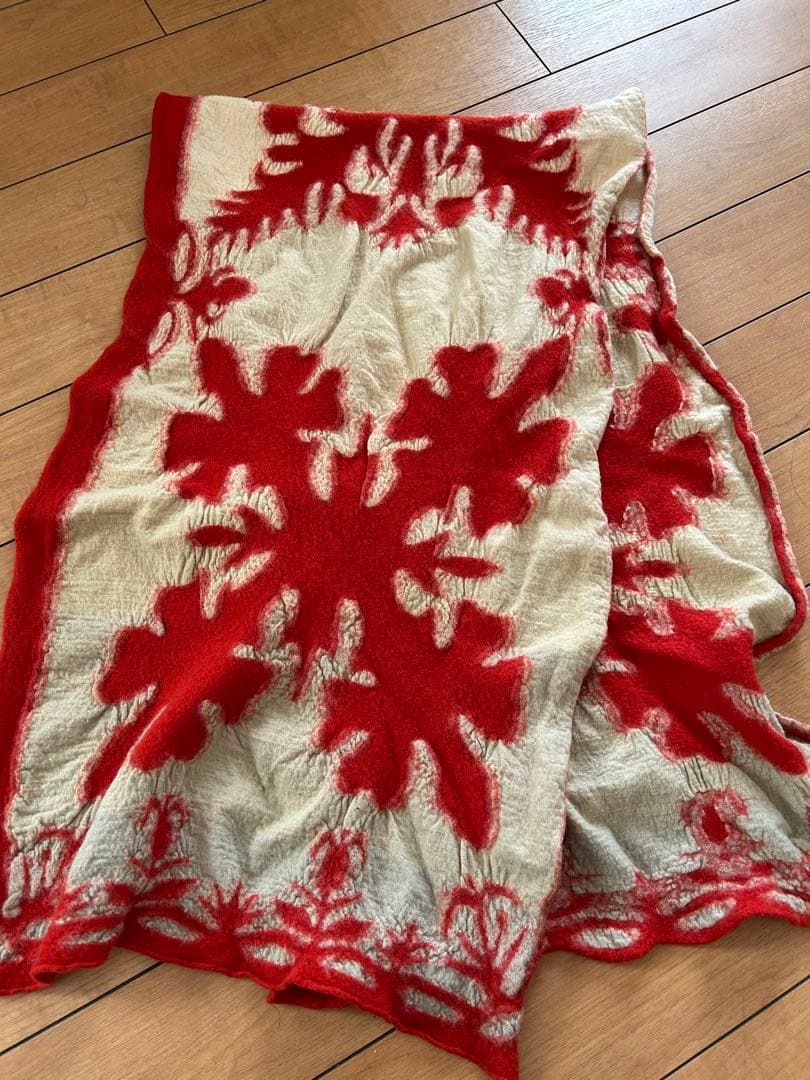 kapital 圧縮ウールマフラー　ストール　ダマスク　ハワイアンキルト