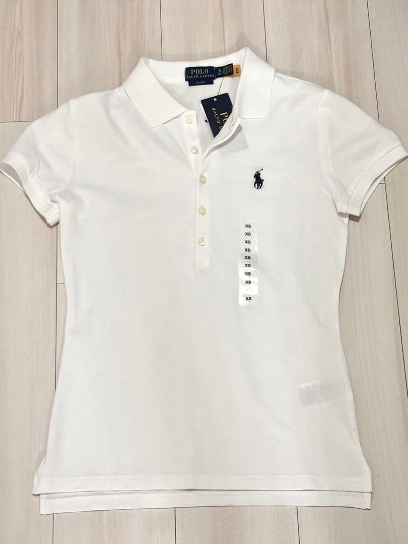 新品タグ付✨ラルフローレン スリムフィット ポロシャツ 白 XS