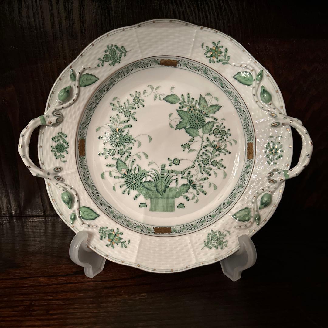 わ*こ様 ヘレンド　インドの華　ケーキプレート取手付き