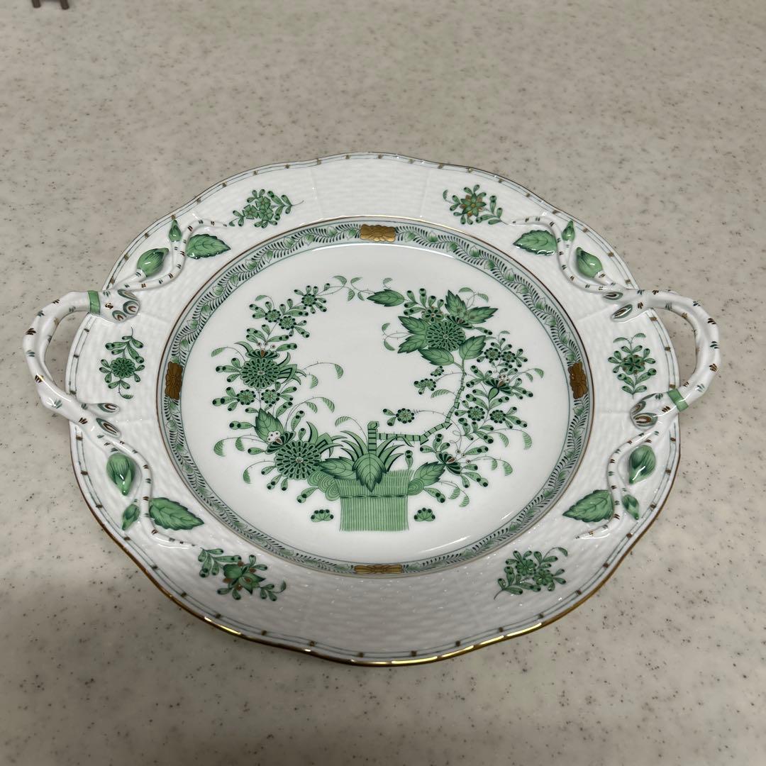 わ*こ様 ヘレンド　インドの華　ケーキプレート取手付き