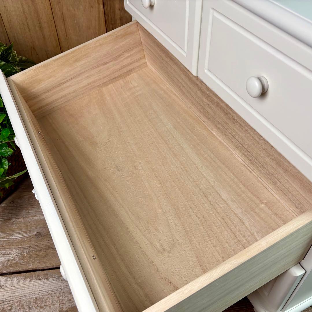 フレンチカントリー調北欧ホワイトチェスト二点セット洋タンス収納家具姫系姫かわ