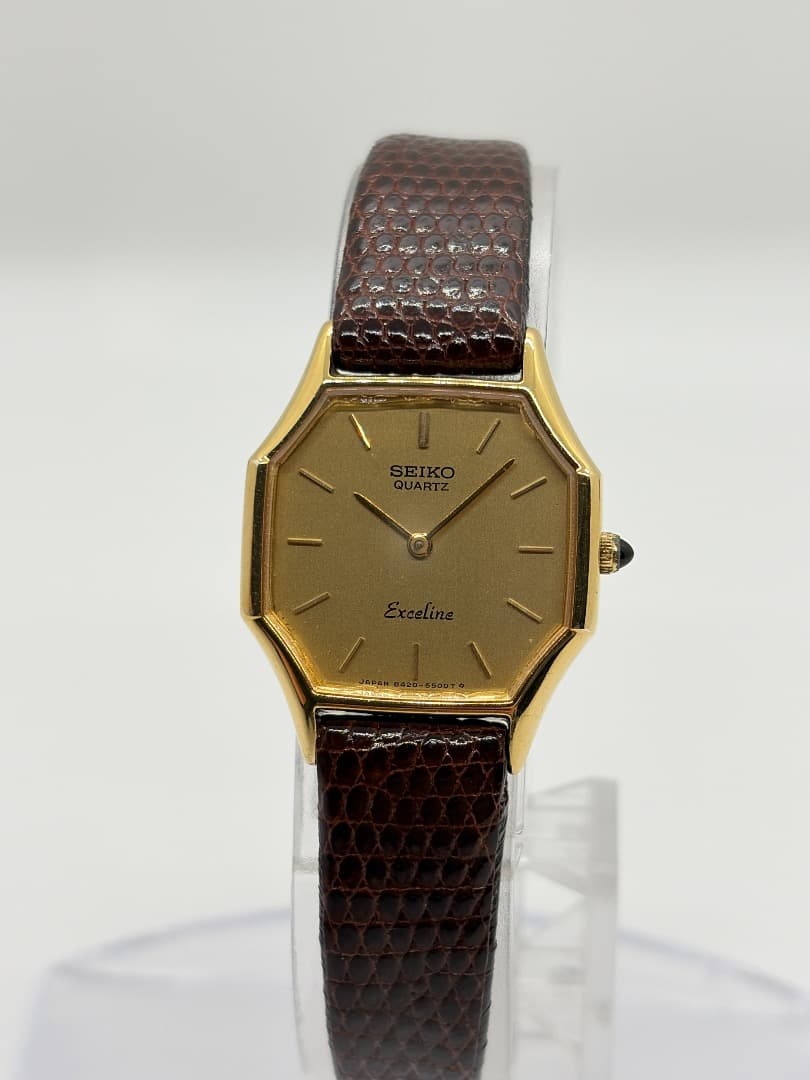 【新品電池】セイコー エクセリーヌ ゴールド 8420-5430 ヴィンテージ