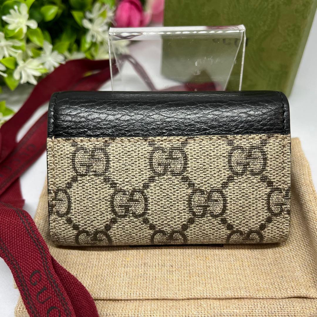 美品 GUCCI GGマーモント レザー 6連 キーケース 付属品あり