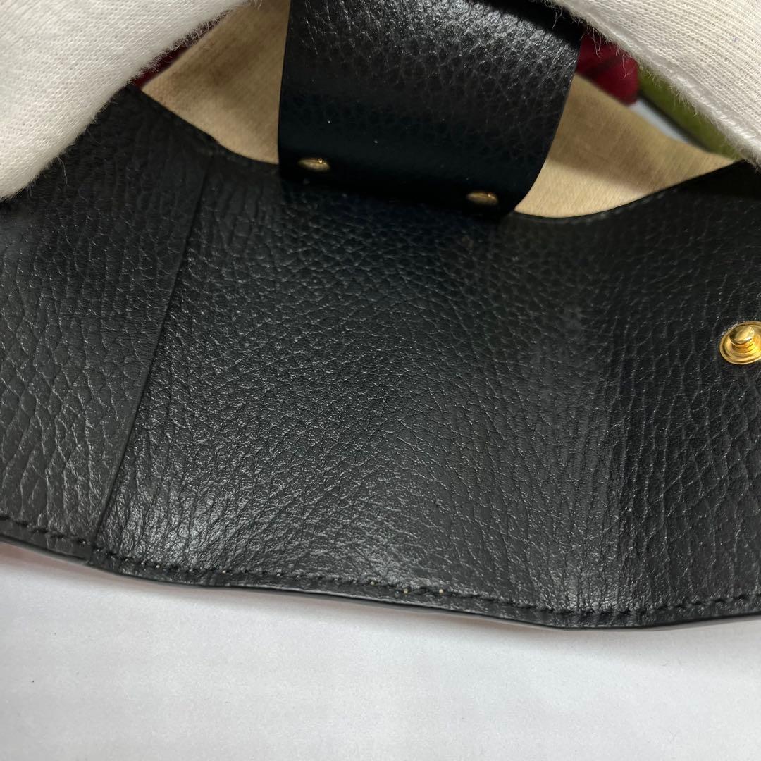 美品 GUCCI GGマーモント レザー 6連 キーケース 付属品あり