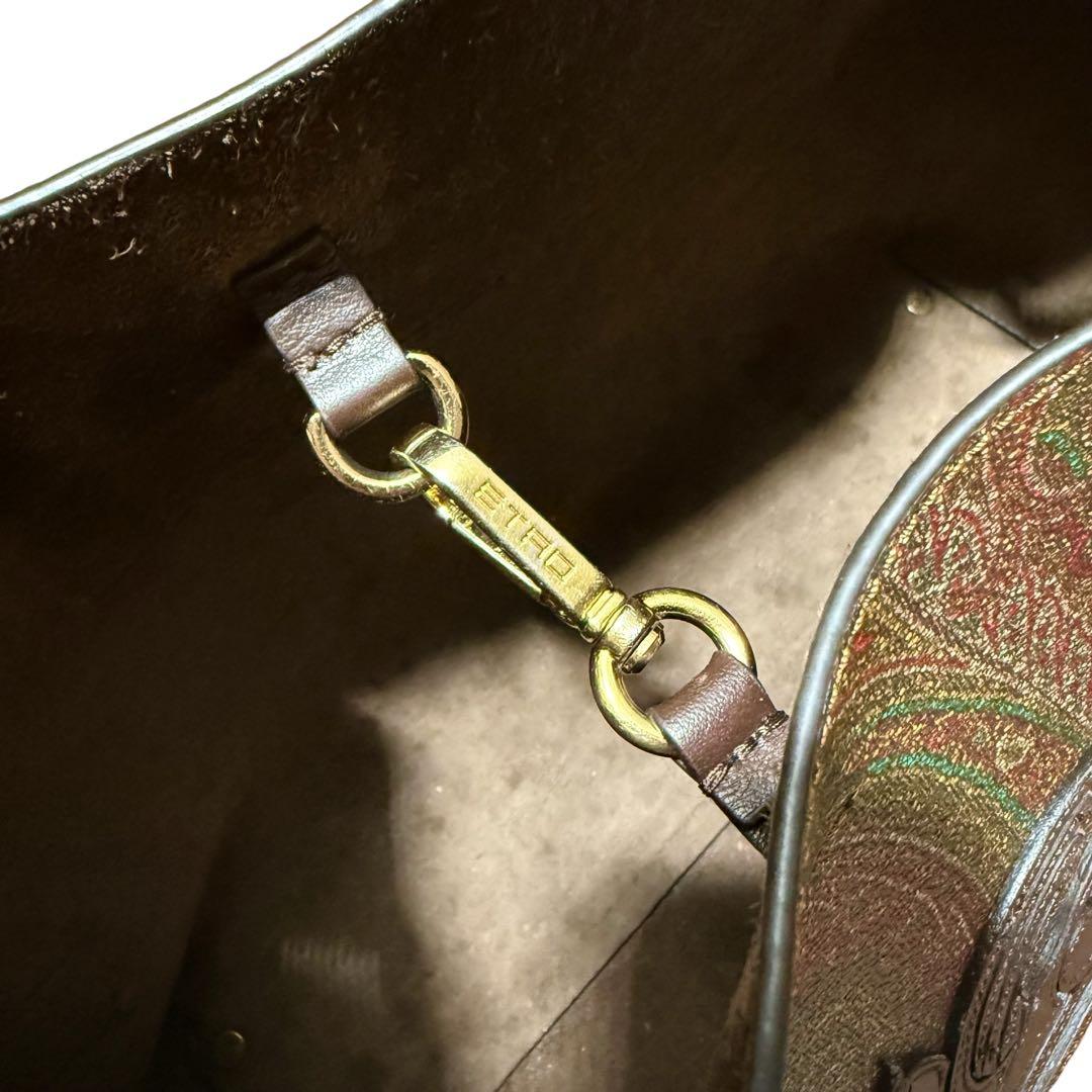 エトロ ペガソ トートバッグ ペイズリー PVC レザー 肩掛け 2way