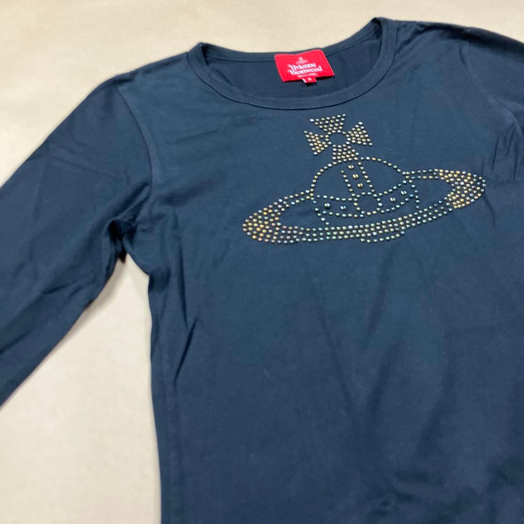vivienne westwood スタッズオーブ　長袖TシャツロンT ブラック