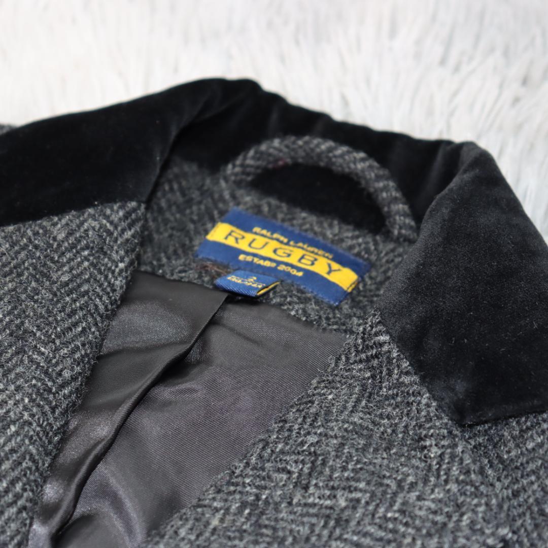 美品ポロラルフローレンラグビー✨ロングウールコート✨ヘリンボーン　コーデュロイ