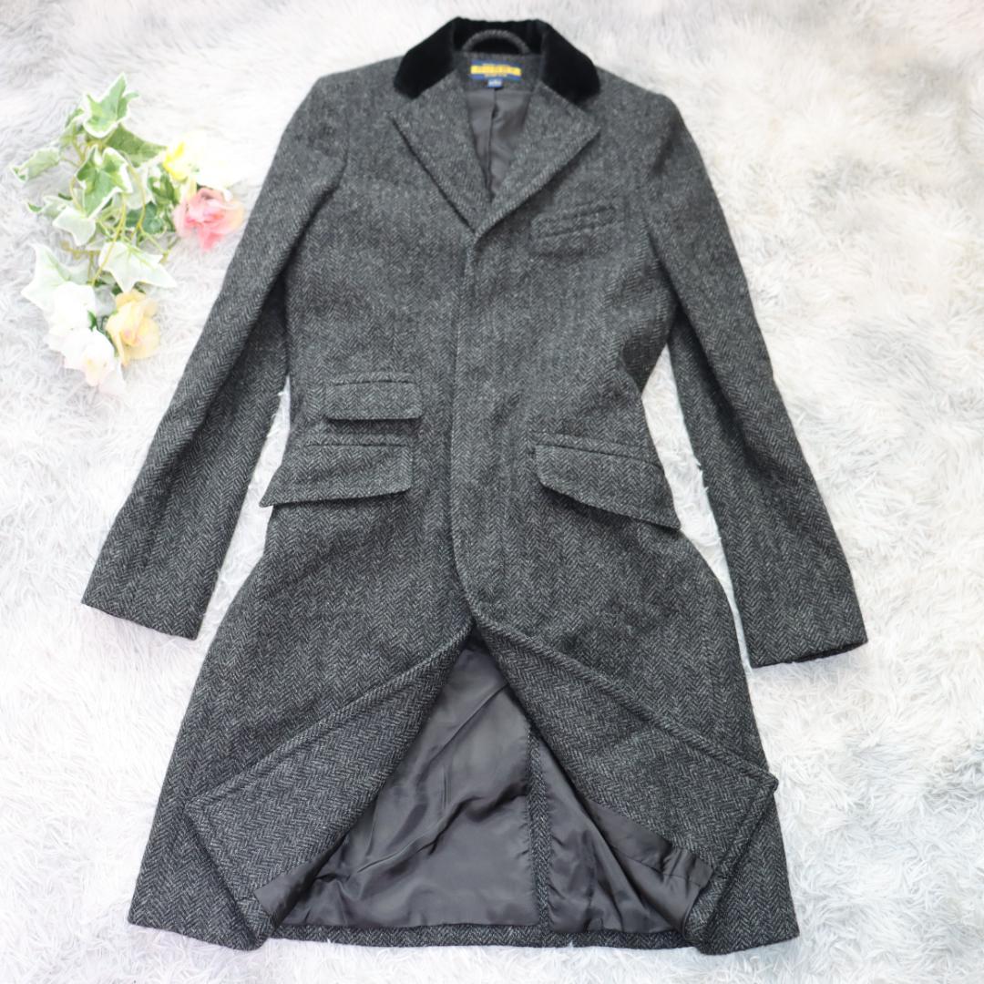 美品ポロラルフローレンラグビー✨ロングウールコート✨ヘリンボーン　コーデュロイ