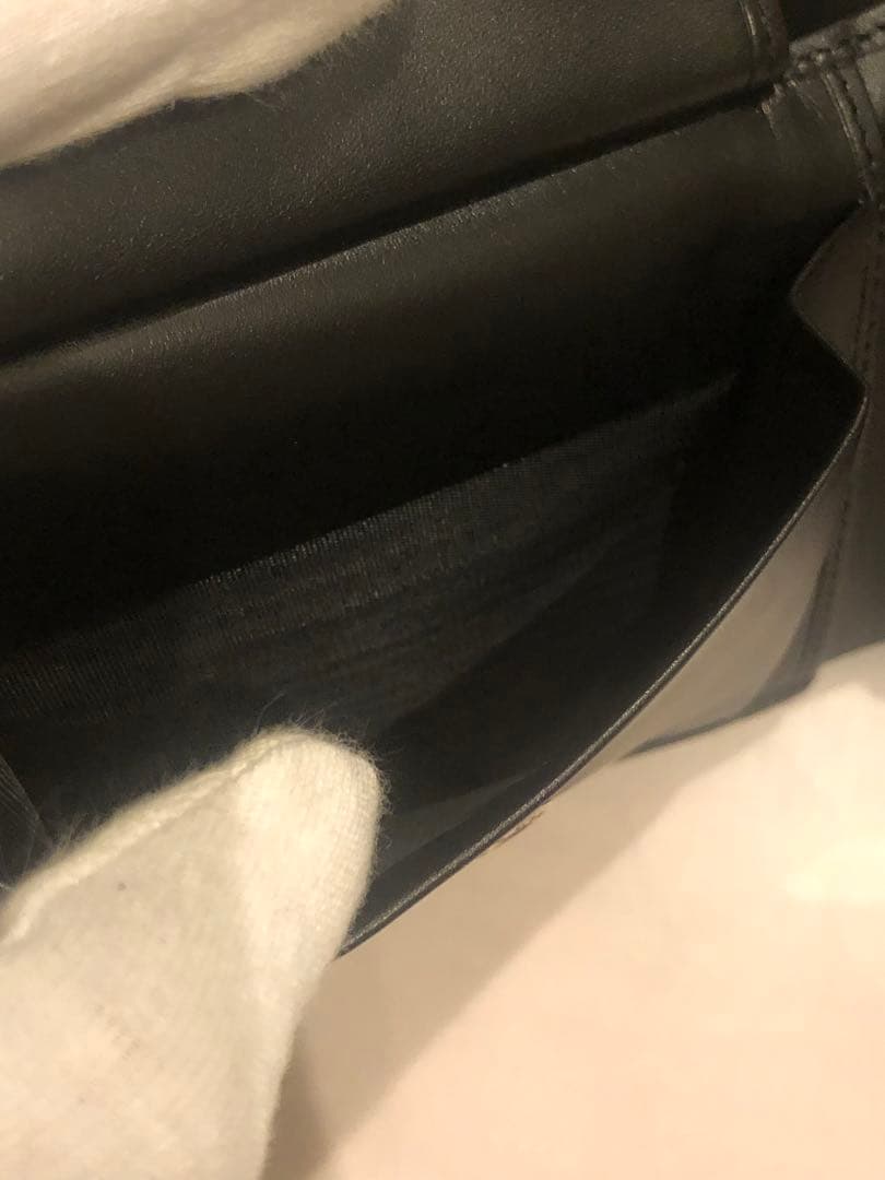 美品　Giorgio Armani 二つ折り財布 黒 箱付き