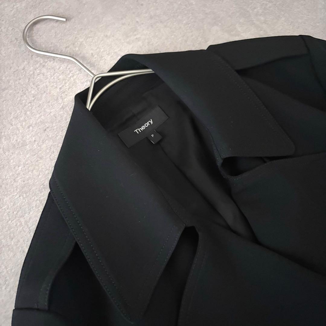 極美品 Theory OAKLANE WS ラップデザイン トレンチコート P