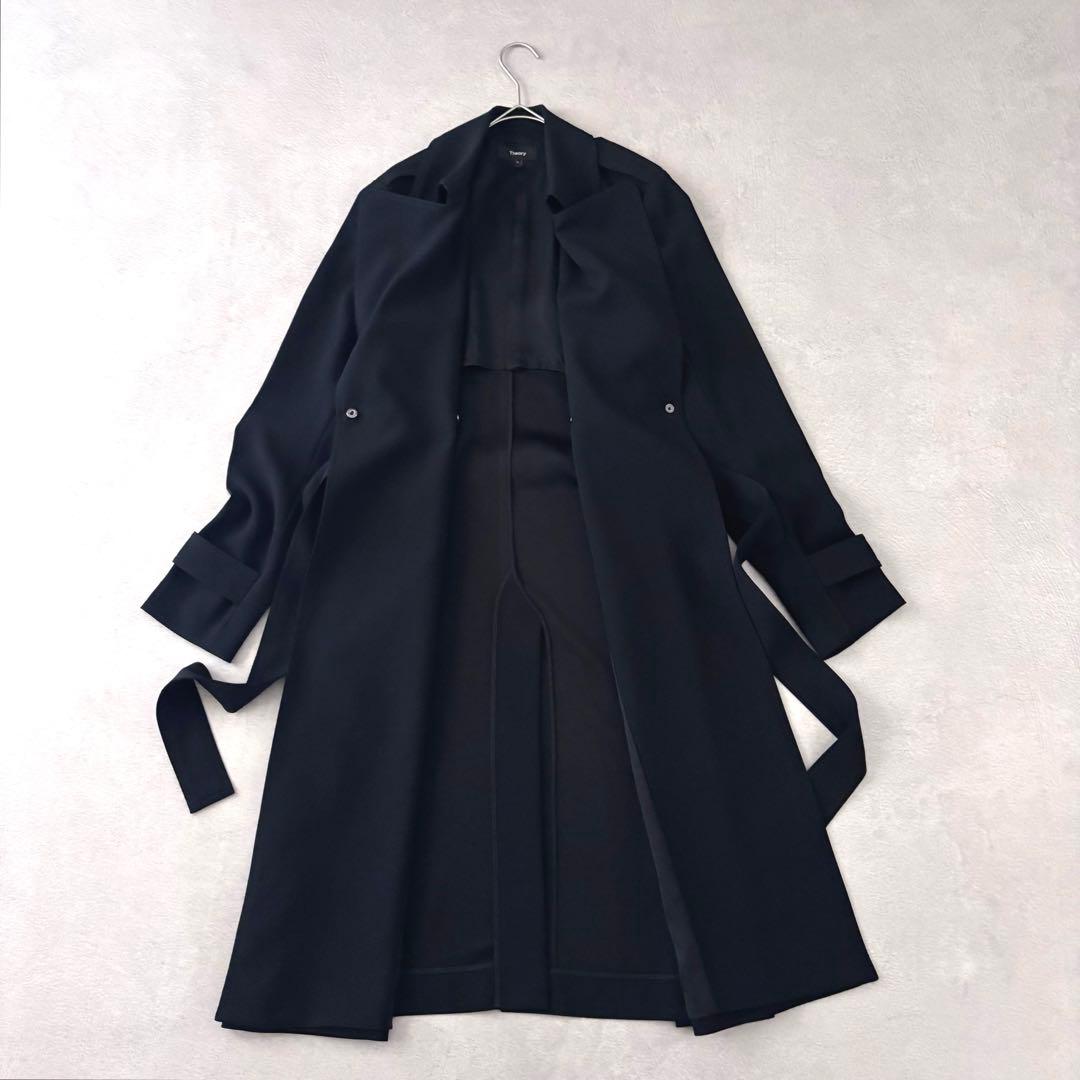 極美品 Theory OAKLANE WS ラップデザイン トレンチコート P