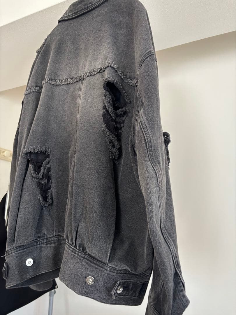 MAISON SPECIAL クラッシュデニムブルゾン