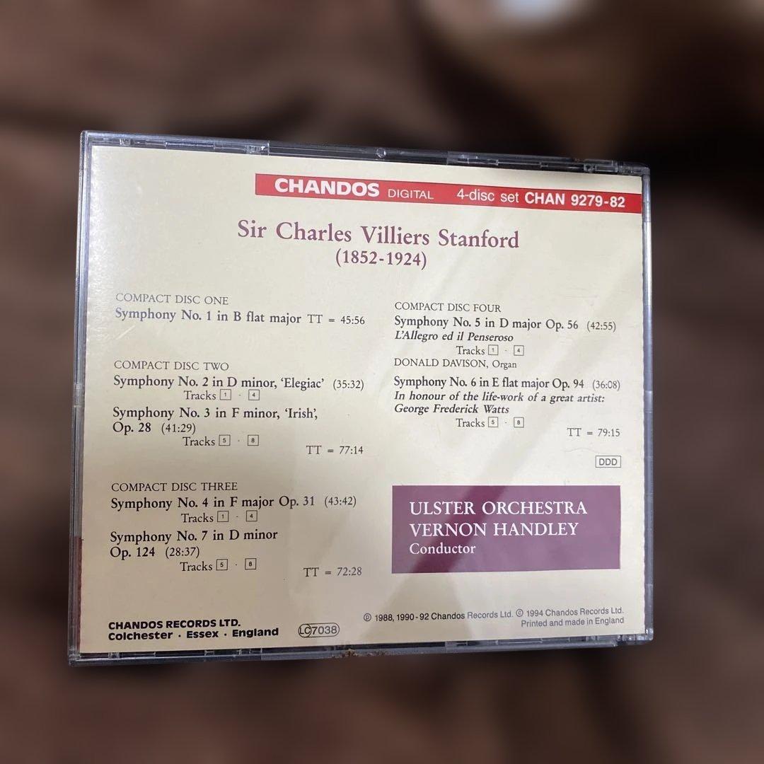 購入不可　スタンフォード交響曲全集 1-7番4CD ハンドリー指揮アルスター管