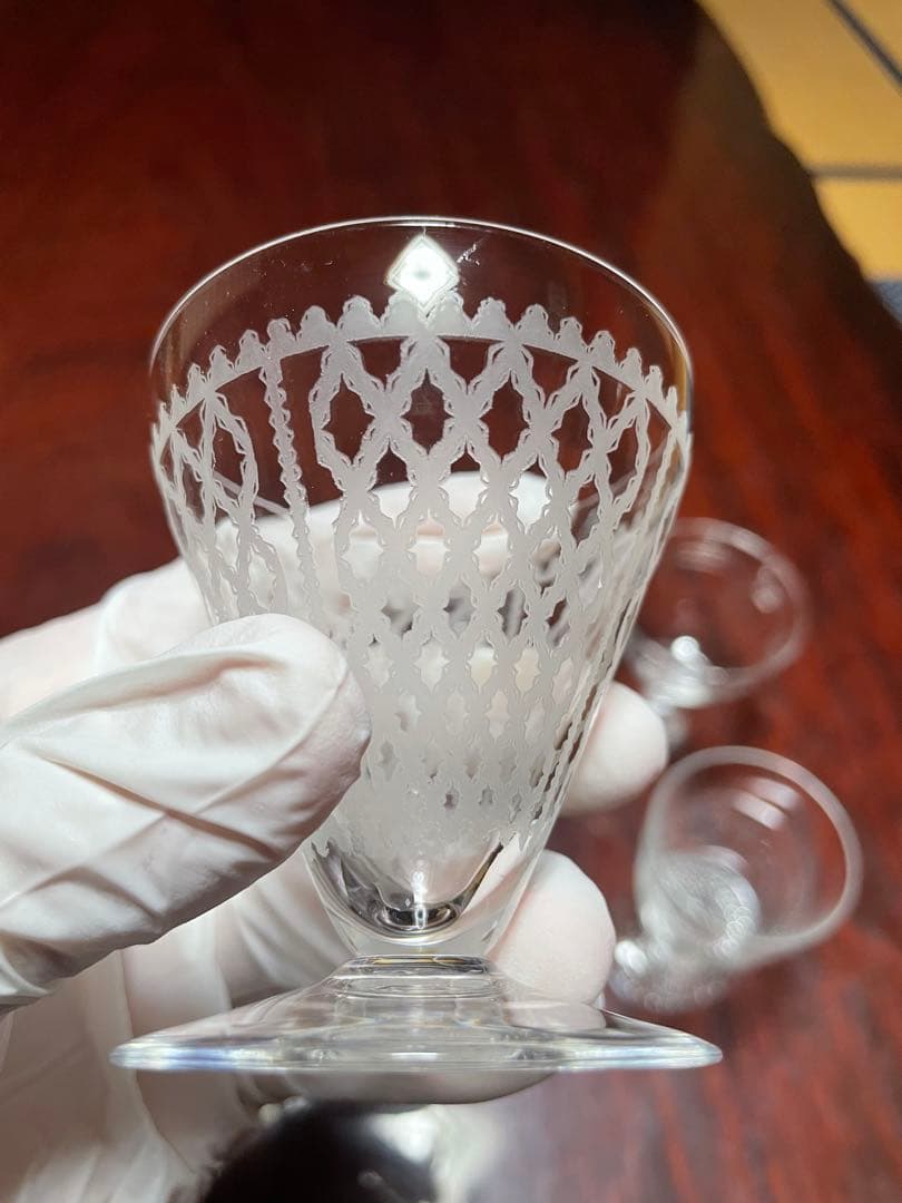 【オールドバカラ】リキュールグラス5個セット【美品】アンティーク　ローハン