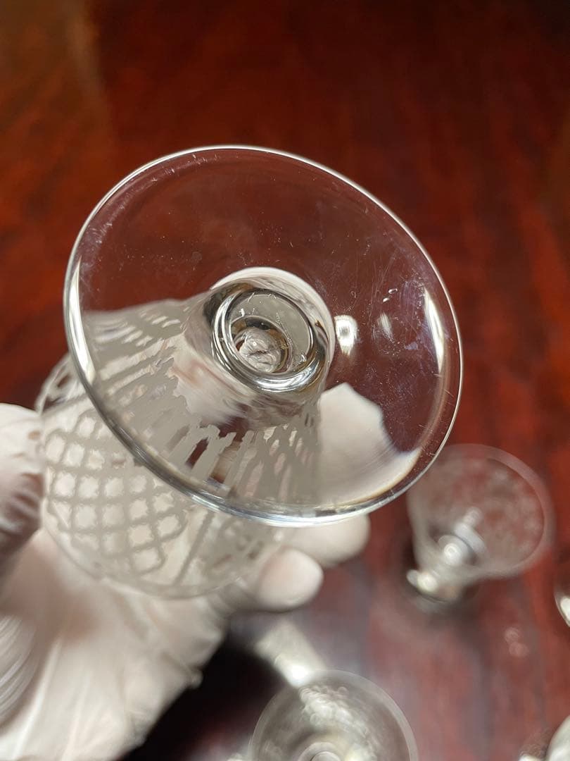 【オールドバカラ】リキュールグラス5個セット【美品】アンティーク　ローハン