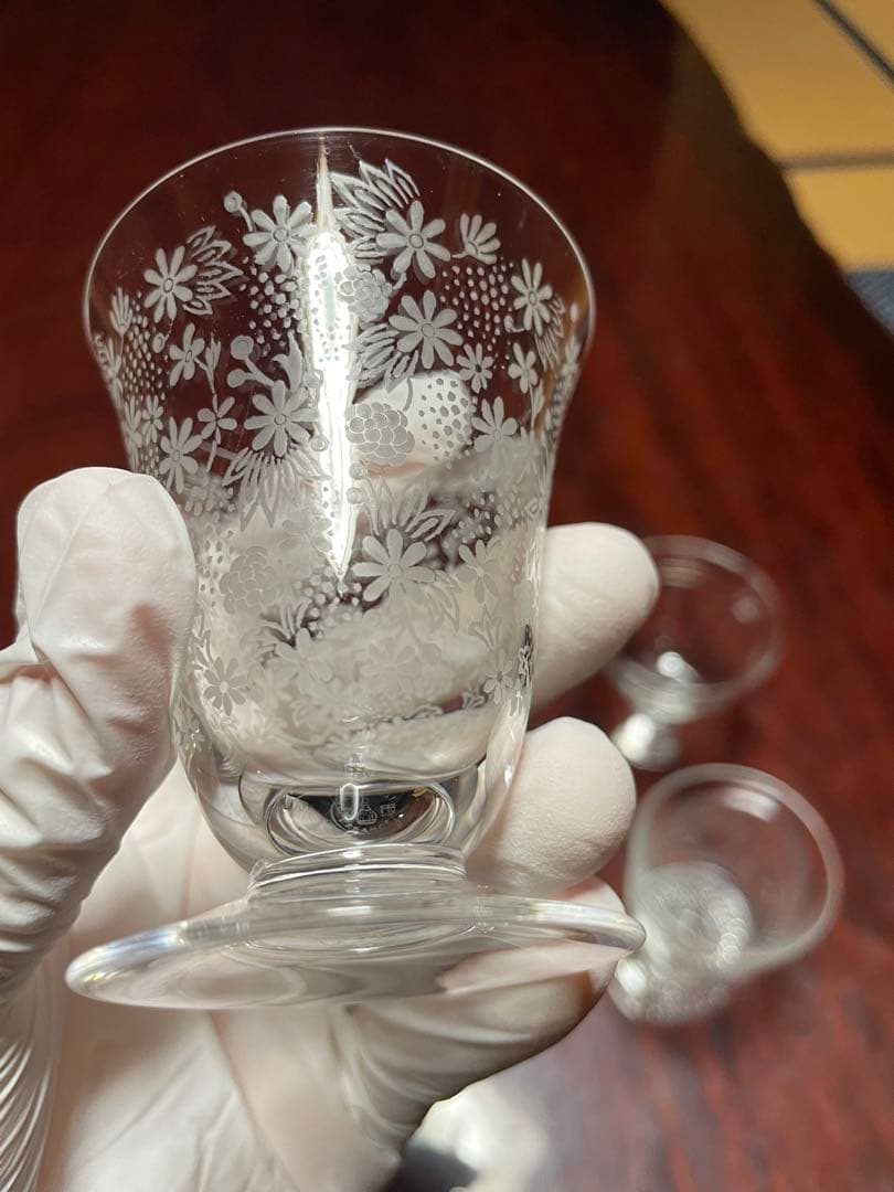 【オールドバカラ】リキュールグラス5個セット【美品】アンティーク　ローハン