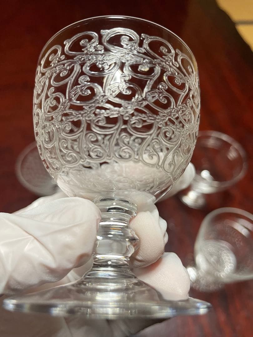 【オールドバカラ】リキュールグラス5個セット【美品】アンティーク　ローハン