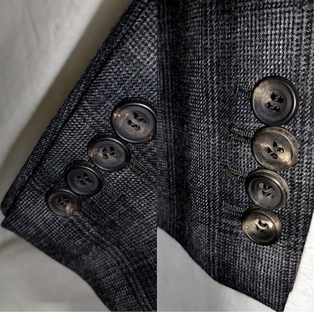 JOHN LAURENCE SULLIVAN グレー系チェック柄スーツ　38