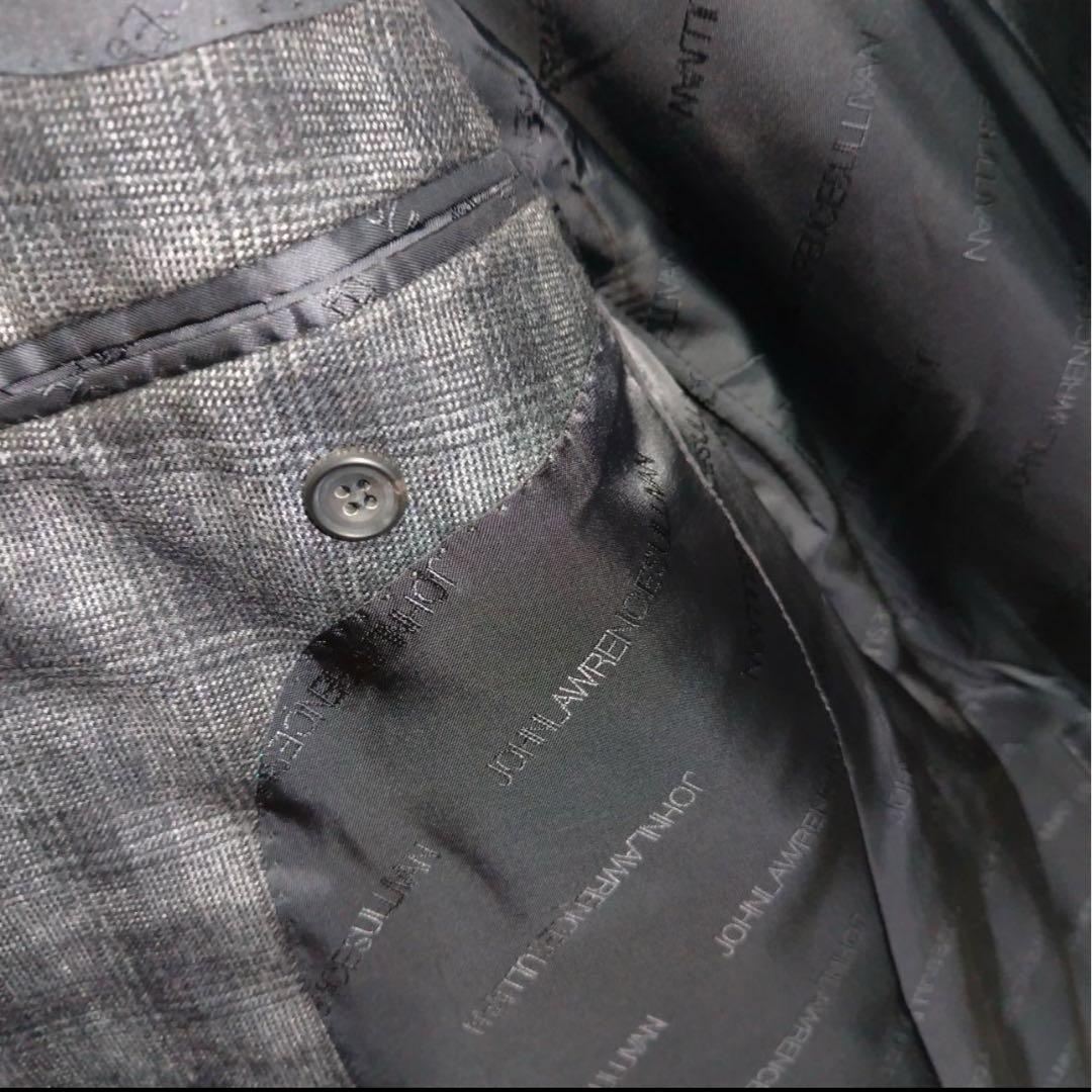 JOHN LAURENCE SULLIVAN グレー系チェック柄スーツ　38