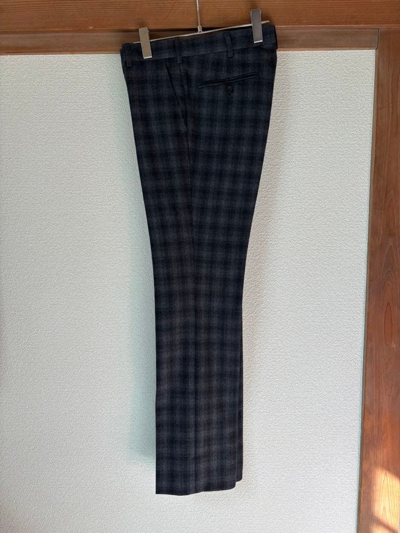 JOHN LAURENCE SULLIVAN グレー系チェック柄スーツ　38