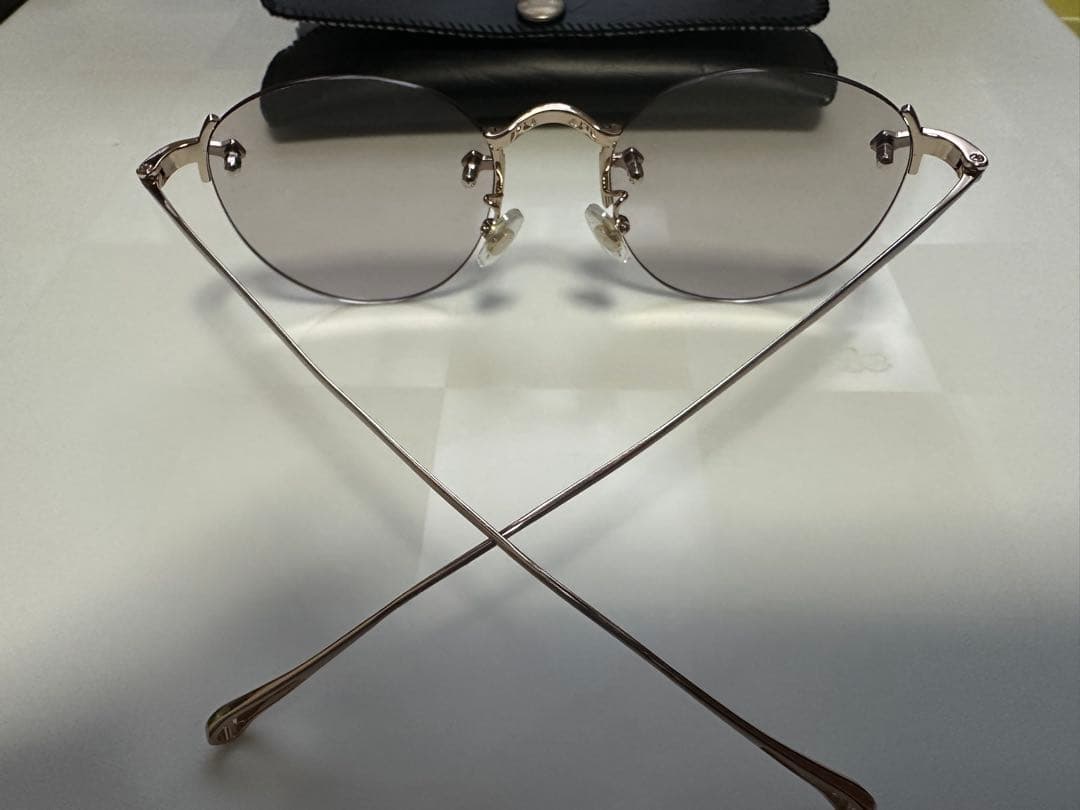 NEW.サングラス GOBER C-2 ゴールド リムレス ツーポイント