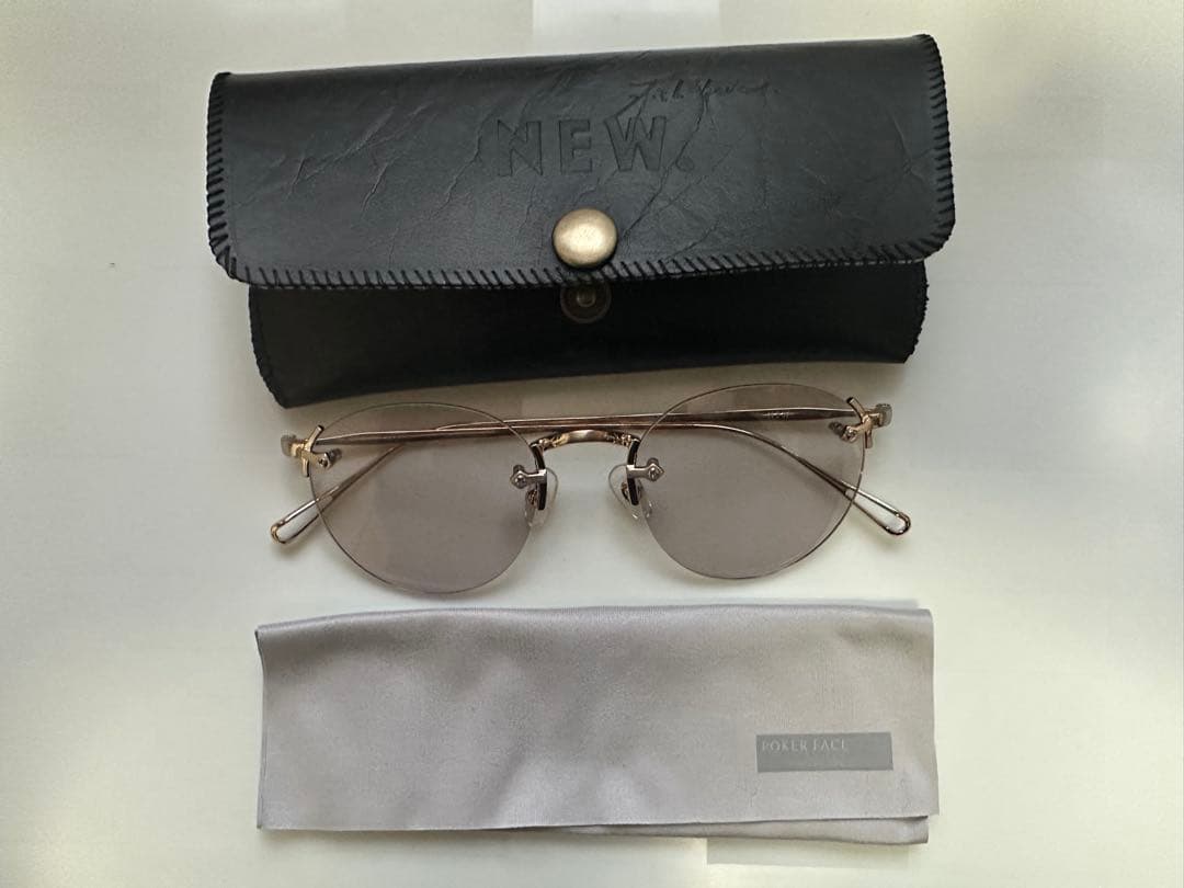 NEW.サングラス GOBER C-2 ゴールド リムレス ツーポイント