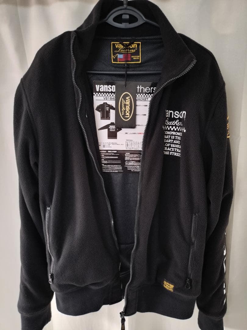 VANSON バンソン　フリース ジャケット タグ　プロテクター付き　XL