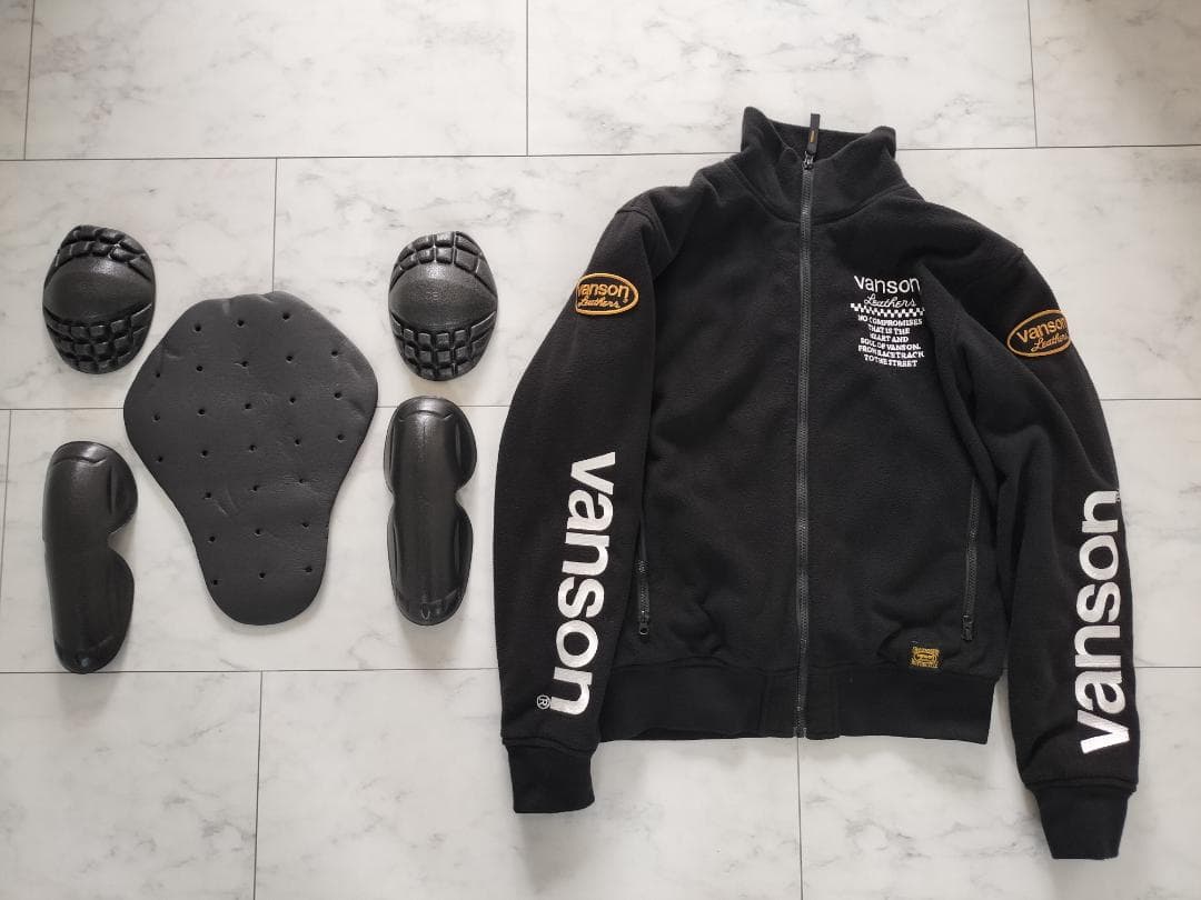 VANSON バンソン　フリース ジャケット タグ　プロテクター付き　XL