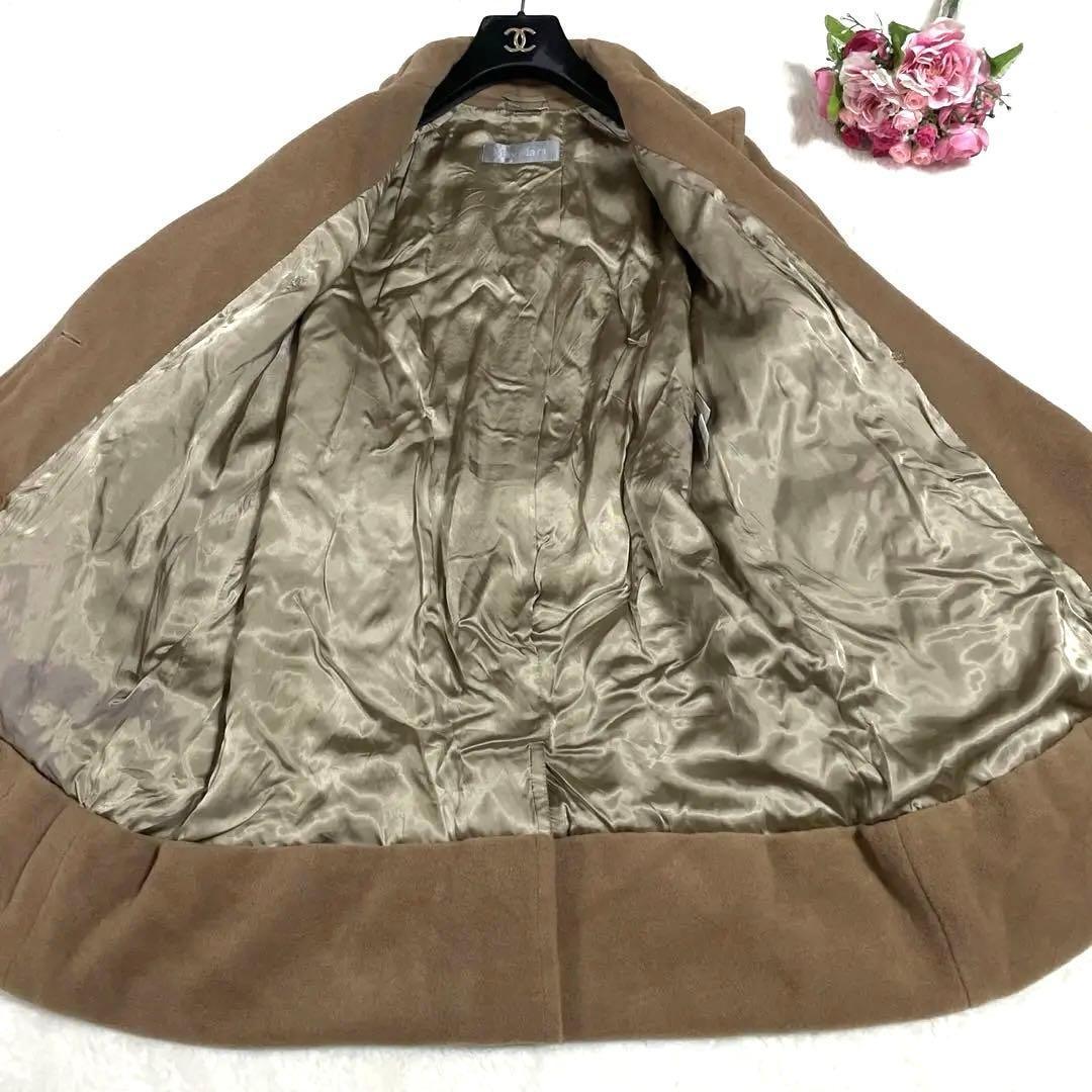 美品● MaxMara マックスマーラ ロングコート ベルト キャメル ベージュ