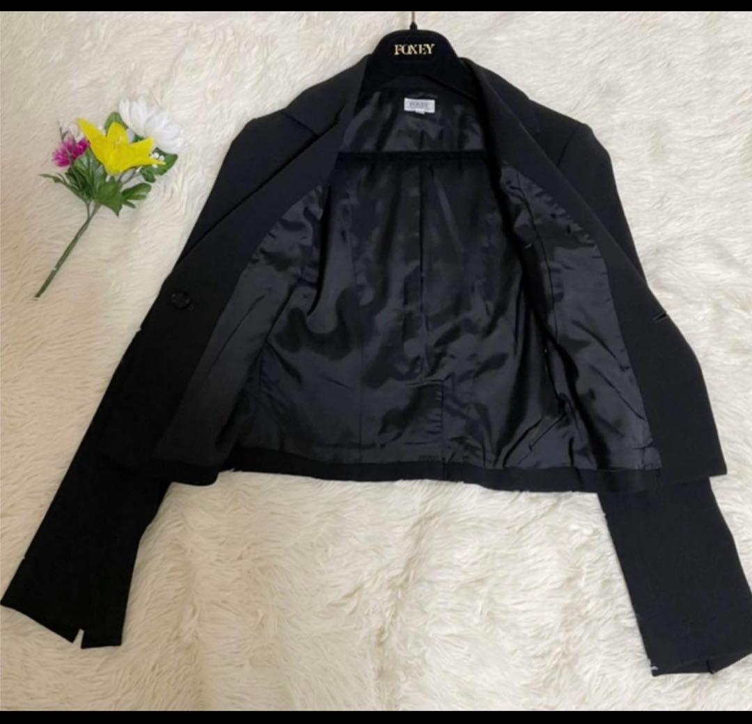 【極美品】FOXEYフォクシー フォーマルスーツ　ワンピース　セットアップ　黒