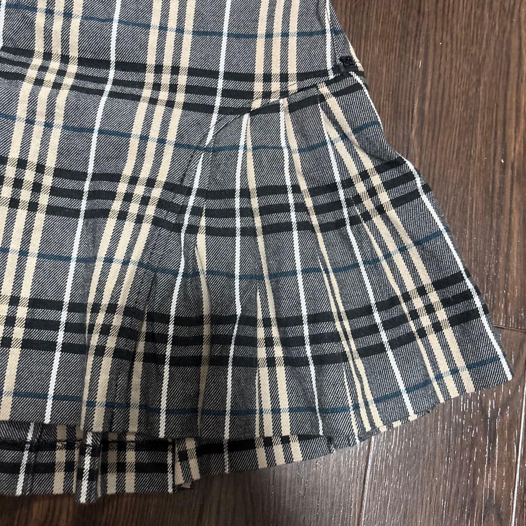 Burberry Blue labelチェック柄プリーツスカート