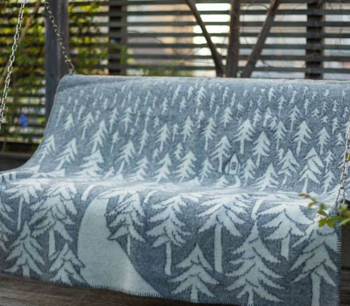 KLIPPAN✕mina perhonen 　ウールブランケット　グレー