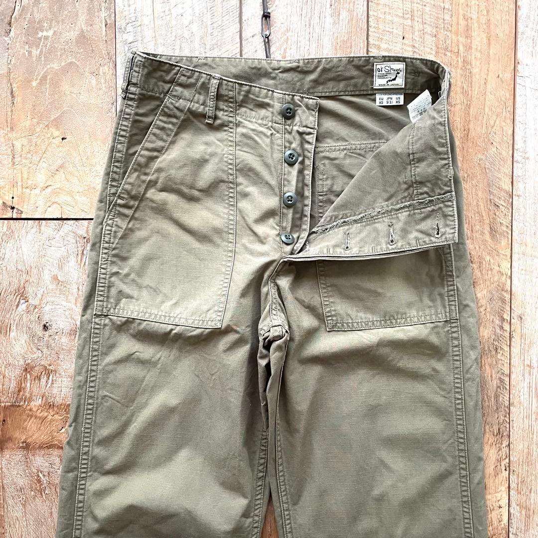 【美品】orSlow サイドアジャスター ベイカーパンツ ファティーグパンツ S