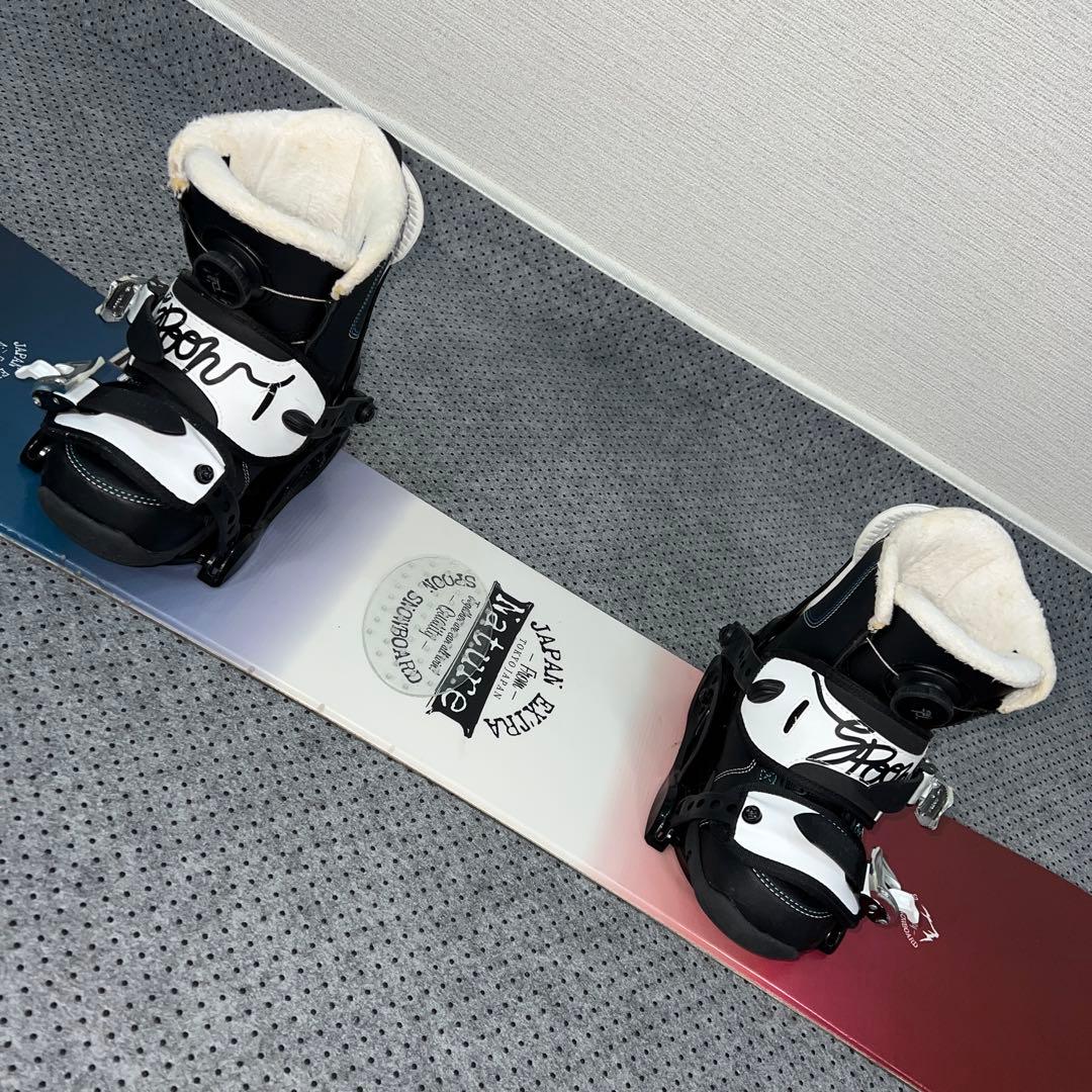 ５回使用 キッズスノーボード 130cm SPOON×バイン×ダイヤルブーツ