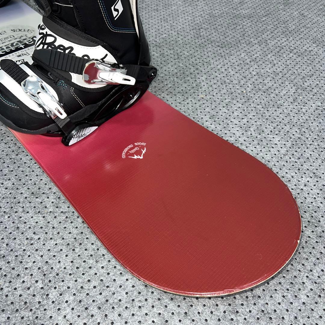 ５回使用 キッズスノーボード 130cm SPOON×バイン×ダイヤルブーツ