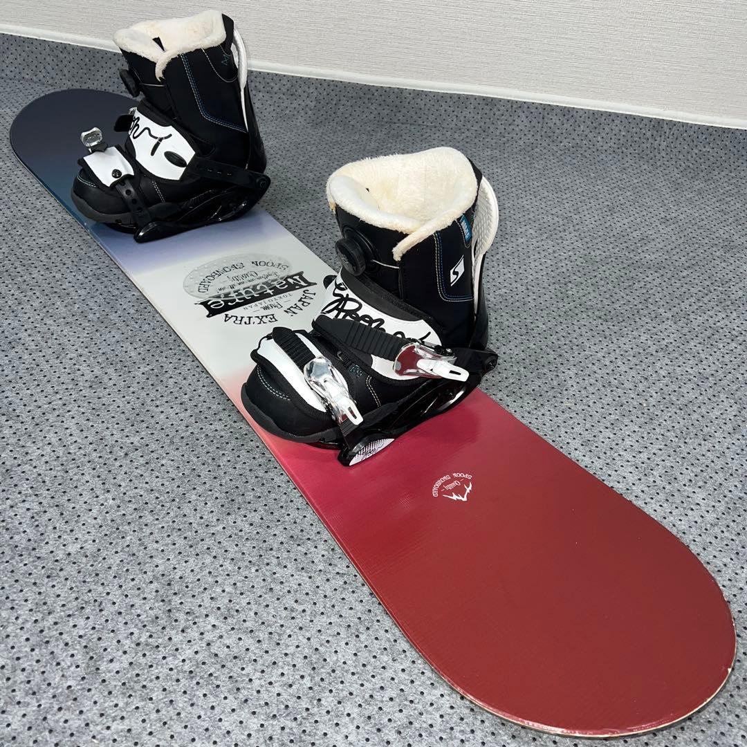 ５回使用 キッズスノーボード 130cm SPOON×バイン×ダイヤルブーツ
