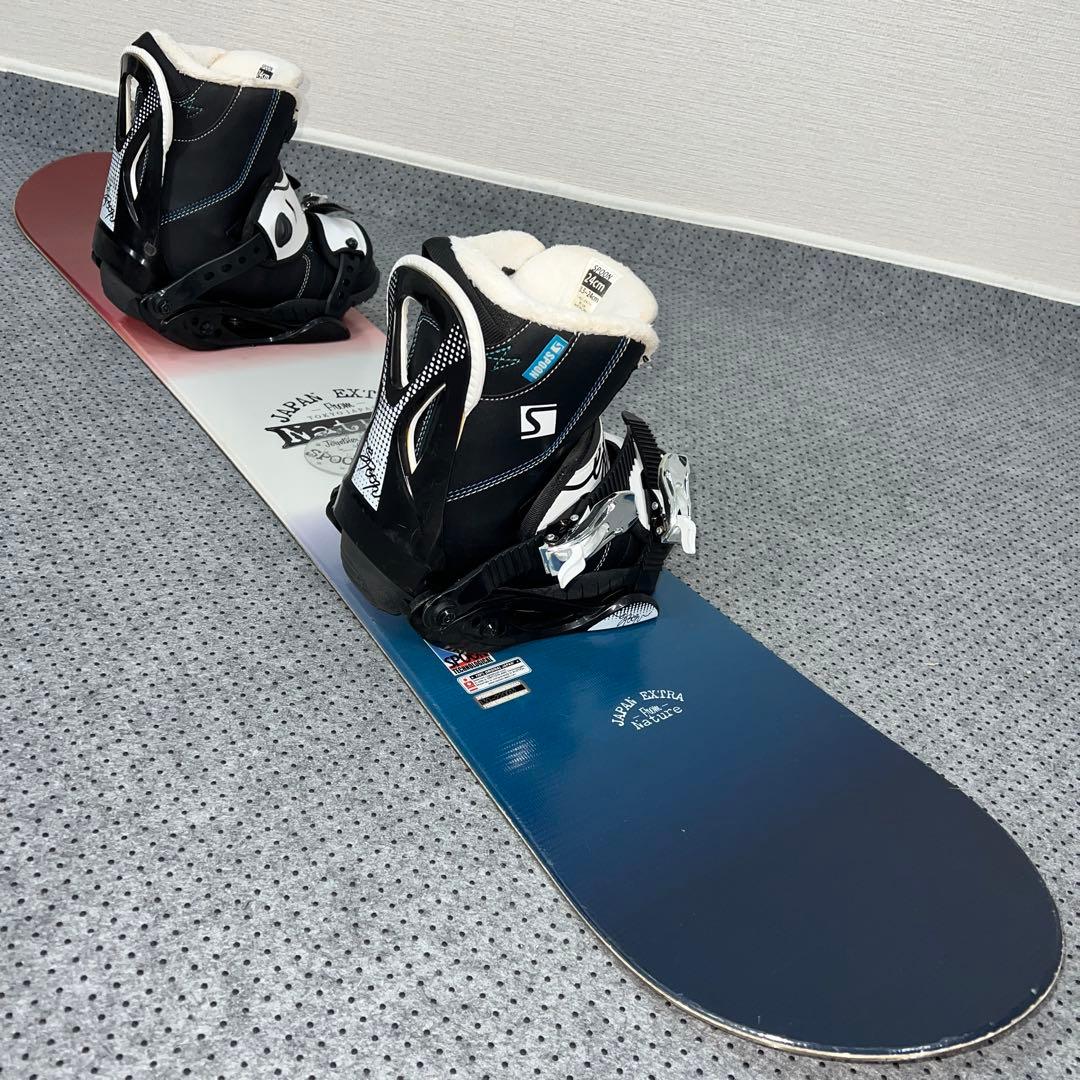 ５回使用 キッズスノーボード 130cm SPOON×バイン×ダイヤルブーツ