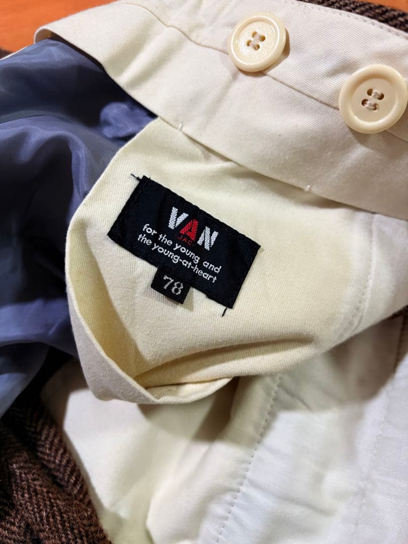 ヴァンジャケット　ウールツイード　ヘリンボーン　トラウザーズ　78