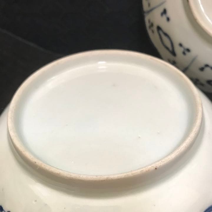 上手古伊万里　幾何学紋様皿　3枚揃い　本物保証