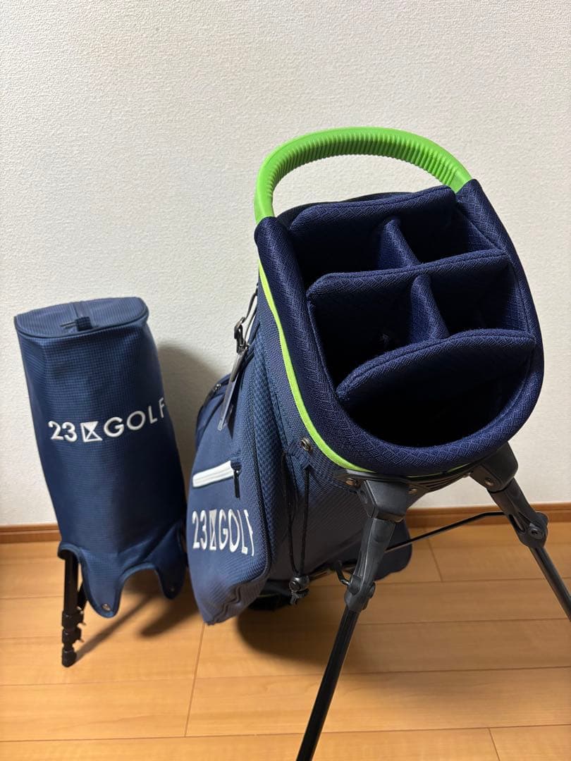 23区GOLF スタンド式 軽量キャディバッグ ネイビー
