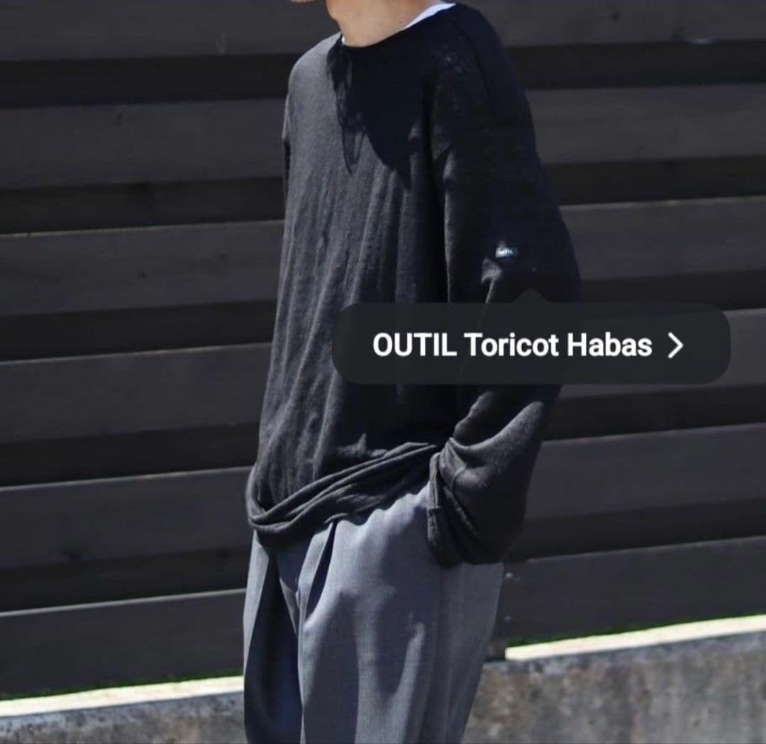 outil habas リネンバスクシャツ　サイズ1