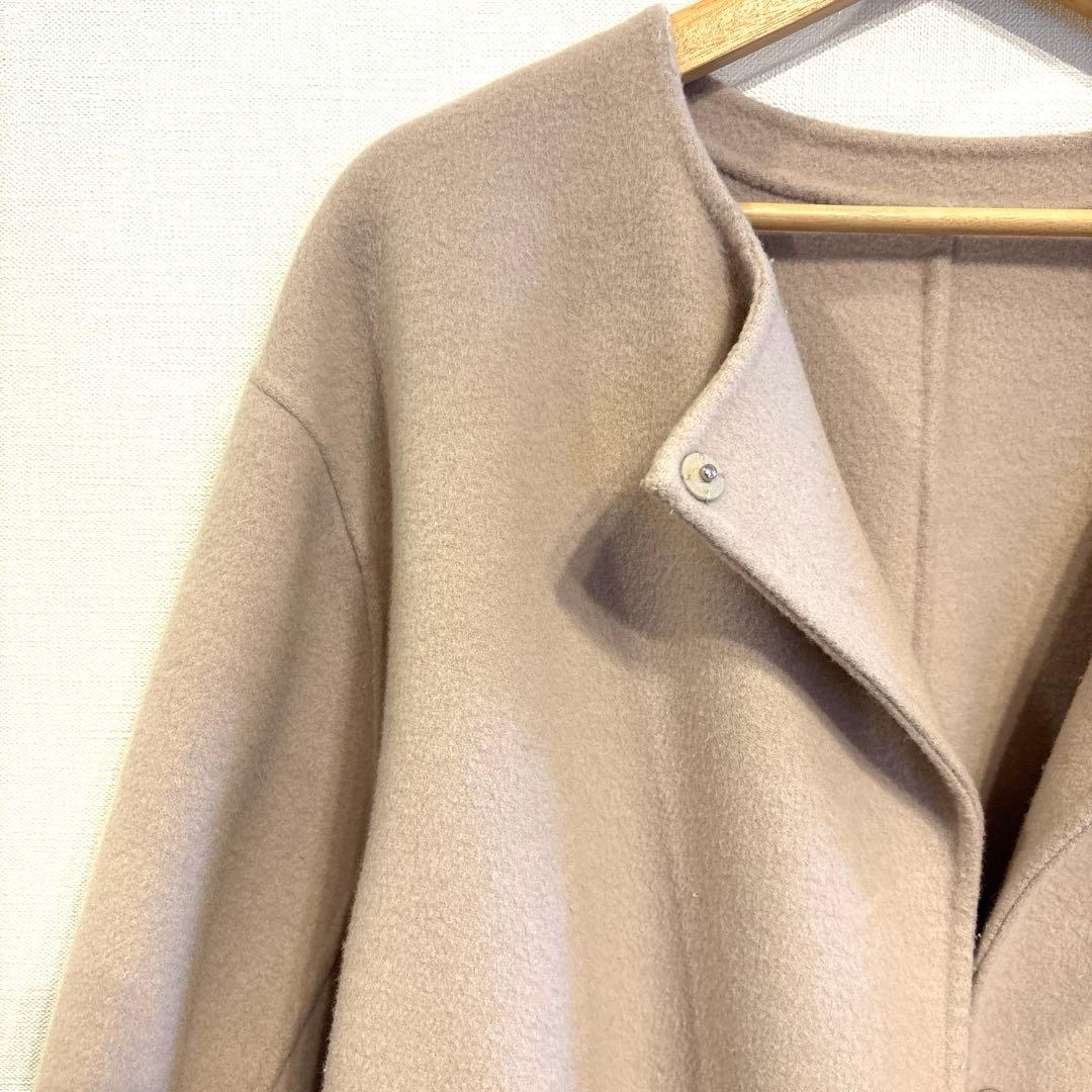 スローブイエナ　souple woolダブルフェイスノーカラーコート