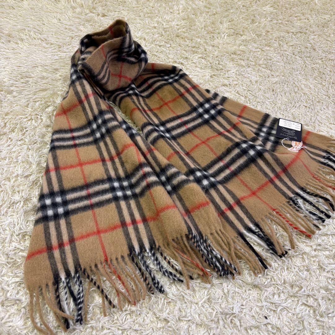 タグ付き新品　バーバリーズ　ノバチェック　高品質　カシミヤ100% マフラー