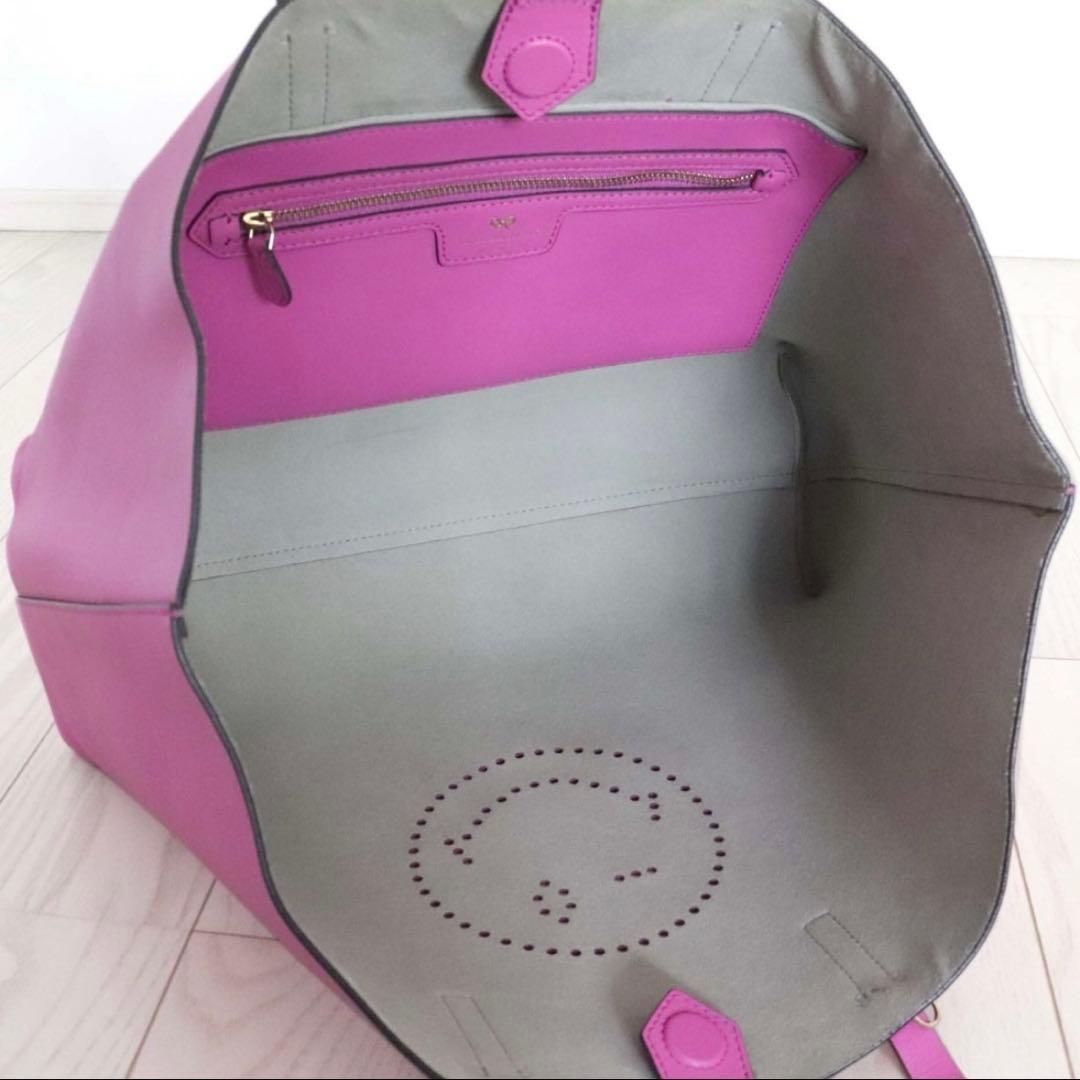 アニヤハインドマーチ イーブリー ショッパー ウインク トート バッグ ピンク