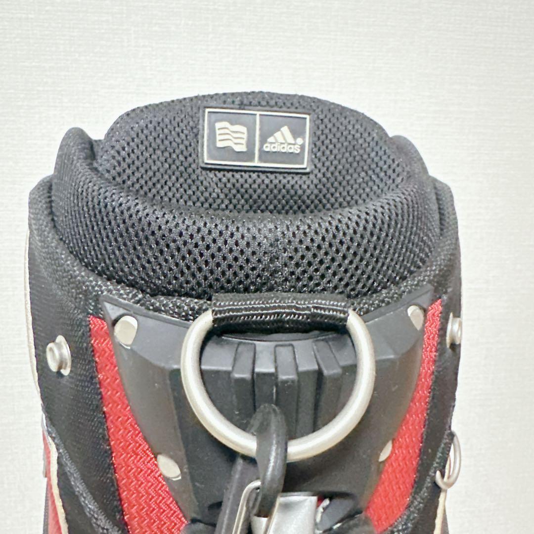 美品 adidas キャディバッグ 9.5型 6分割 軽量 レッド アディダス