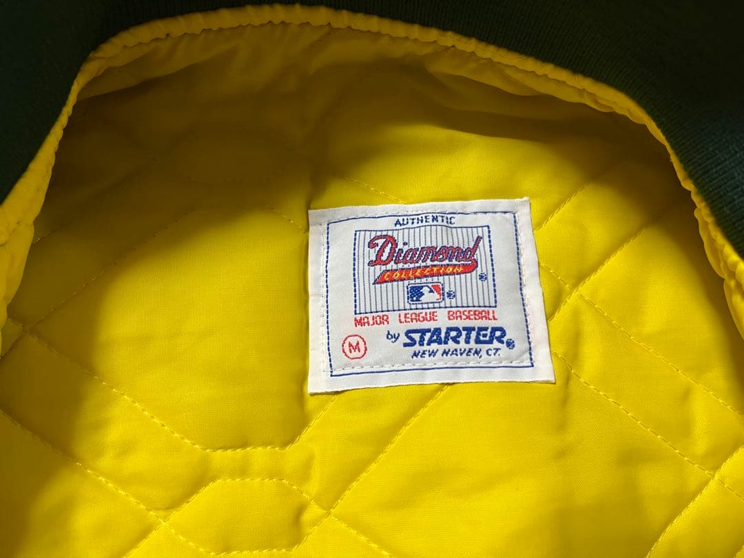 A's スタジャン グリーン刺繍ロゴ　スターター