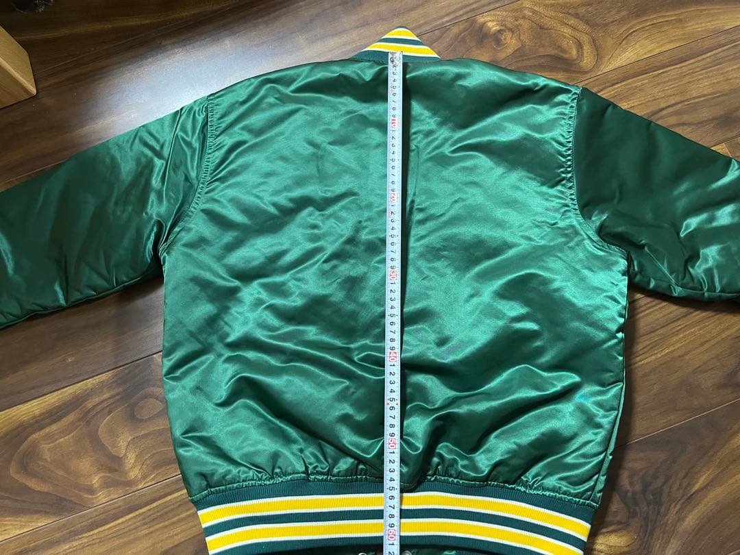 A's スタジャン グリーン刺繍ロゴ　スターター